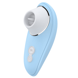 Vibromasseur bleu à langue vibrante pour cunnilingus