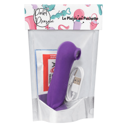 Vibromasseur par vibrations sur membrane rechargeable USB violet 10 vitesses de voyage