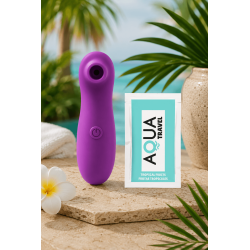 Vibromasseur par vibrations sur membrane rechargeable USB violet 10 vitesses de voyage