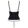 Corset taille noir Cottelli PARTY – Corset à armatures avec sangles décoratives et mini string