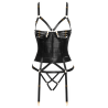 Corset porte-jarretelles et string assorti - Cottelli