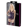 Bustier noir avec jarretelles amovibles 