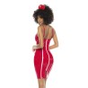 Costume infirmière 2 pièces, robe avec bretelles réglables et serre tête 