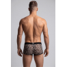 Boxer en résille imprimé léopard gris
