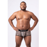 Boxer en résille imprimé léopard gris