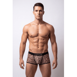 Boxer en résille imprimé léopard