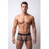 Boxer en résille imprimé léopard