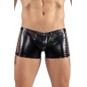 Boxer noir Black Desire en simili cuir 