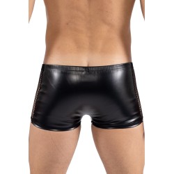 Boxer noir Black Desire en simili cuir 