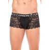 Boxer noir en dentelle délicate 