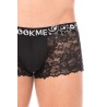 Boxer noir en dentelle délicate 