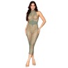 Robe bodystocking en filet dans un design géométrique sans couture 