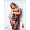 Bodystocking résille imprimé motifs floraux - Le Numéro 13 - Collection Bodystocking 