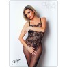 Bodystocking résille imprimé motifs floraux - Le Numéro 13 - Collection Bodystocking 