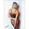 Bodystocking résille imprimé motifs floraux - Le Numéro 13 - Collection Bodystocking 