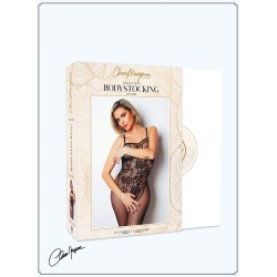 Bodystocking résille imprimé motifs floraux - Le Numéro 13 - Collection Bodystocking 