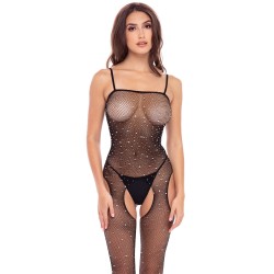 Bodystocking noir scintillante 