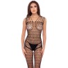 Bodystocking large maille ouvert à l'entrejambe 
