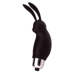 Mini Stimulateur Clitoridien Lapin Noir  1 dosette lubrifiant — Pocket Pleasure