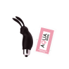 Mini Stimulateur Clitoridien Lapin Noir  1 dosette lubrifiant — Pocket Pleasure