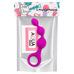 Chapelet Anal 3 Boules Fuchsia Silicone  1 dosette de lubrifiant — Pocket Pleasure