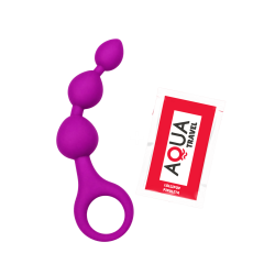 Chapelet Anal 3 Boules Fuchsia Silicone  1 dosette de lubrifiant — Pocket Pleasure