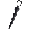 Chapelet Anal Cœur Silicone Noir  1 dosette de lubrifiant — Pocket Pleasure