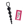 Chapelet Anal Cœur Silicone Noir  1 dosette de lubrifiant — Pocket Pleasure