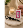 Chapelet Anal Cœur Silicone Noir  1 dosette de lubrifiant — Pocket Pleasure