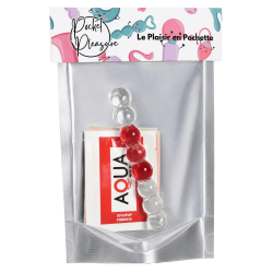 Chapelet Anal en Verre Transparent  1 dosette de lubrifiant — Pocket Pleasure