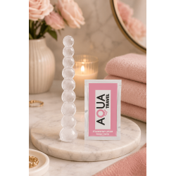Chapelet Anal en Verre Transparent  1 dosette de lubrifiant — Pocket Pleasure