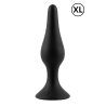Plug Anal Noir en Silicone XL avec Ventouse Taille XL 15 cm Pocket Pleasure  1 dosette de lubrifiant