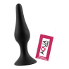 Plug Anal Noir en Silicone XL avec Ventouse Taille XL 15 cm Pocket Pleasure  1 dosette de lubrifiant