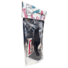 Plug Anal Noir en Silicone XL avec Ventouse Taille XL 15 cm Pocket Pleasure  1 dosette de lubrifiant