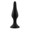 Plug Anal Noir en Silicone XL avec Ventouse Taille XL 15 cm Pocket Pleasure  1 dosette de lubrifiant
