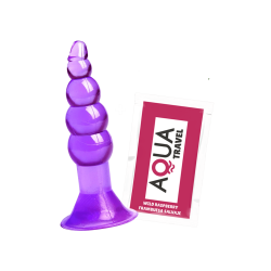 Plug Anal Ventouse Boules Jelly 11 cm Pocket Pleasure 1 dosette lubrifiant