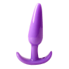 Plug anal violet souple base évasée Pocket Pleasure  1 dosette de lubrifiant