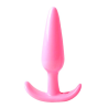 Plug anal rose souple base évasée Pocket Pleasure  1 dosette lubrifiant