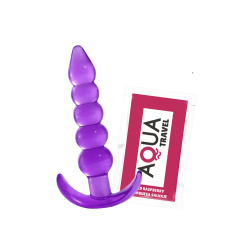 Plug Anal Jelly 5 Boules Pocket Pleasure  1 dosette lubrifiant