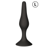 Plug Anal Noir en Silicone L avec Ventouse Taille L 12,7 cm Pocket Pleasure  1 dosette de lubrifiant