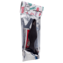 Plug Anal Noir en Silicone L avec Ventouse Taille L 12,7 cm Pocket Pleasure  1 dosette de lubrifiant