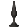 Plug Anal Noir en Silicone L avec Ventouse Taille L 12,7 cm Pocket Pleasure  1 dosette de lubrifiant