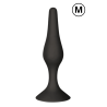 Plug Anal Noir en Silicone M avec Ventouse Taille M 11,3 cm Pocket Pleasure  1 dosette de lubrifiant