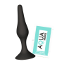 Plug Anal Noir en Silicone M avec Ventouse Taille M 11,3 cm Pocket Pleasure  1 dosette de lubrifiant
