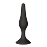 Plug Anal Noir en Silicone M avec Ventouse Taille M 11,3 cm Pocket Pleasure  1 dosette de lubrifiant