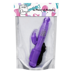 Vibromasseur Rabbit Violet Rotation  Vibration 36 Modes  1 dosette de lubrifiant — Pocket Pleasure