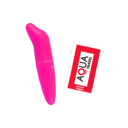 Vibromasseur Tête Incurvée Rose  1 dosette de lubrifiant — Pocket Pleasure