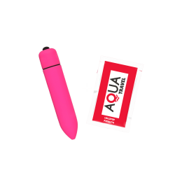 Mini Vibromasseur Bullet Rose 10 Vitesses  1 dosette de lubrifiant — Pocket Pleasure