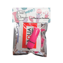 Mini Vibromasseur Bullet Rose  1 dosette lubrifiant — Pocket Pleasure