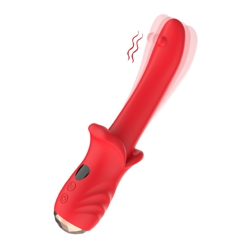 Vibromasseur Rouge Ultra-Souple KISS
